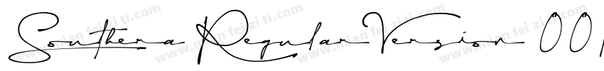 Southera RegularVersion 001000字体转换